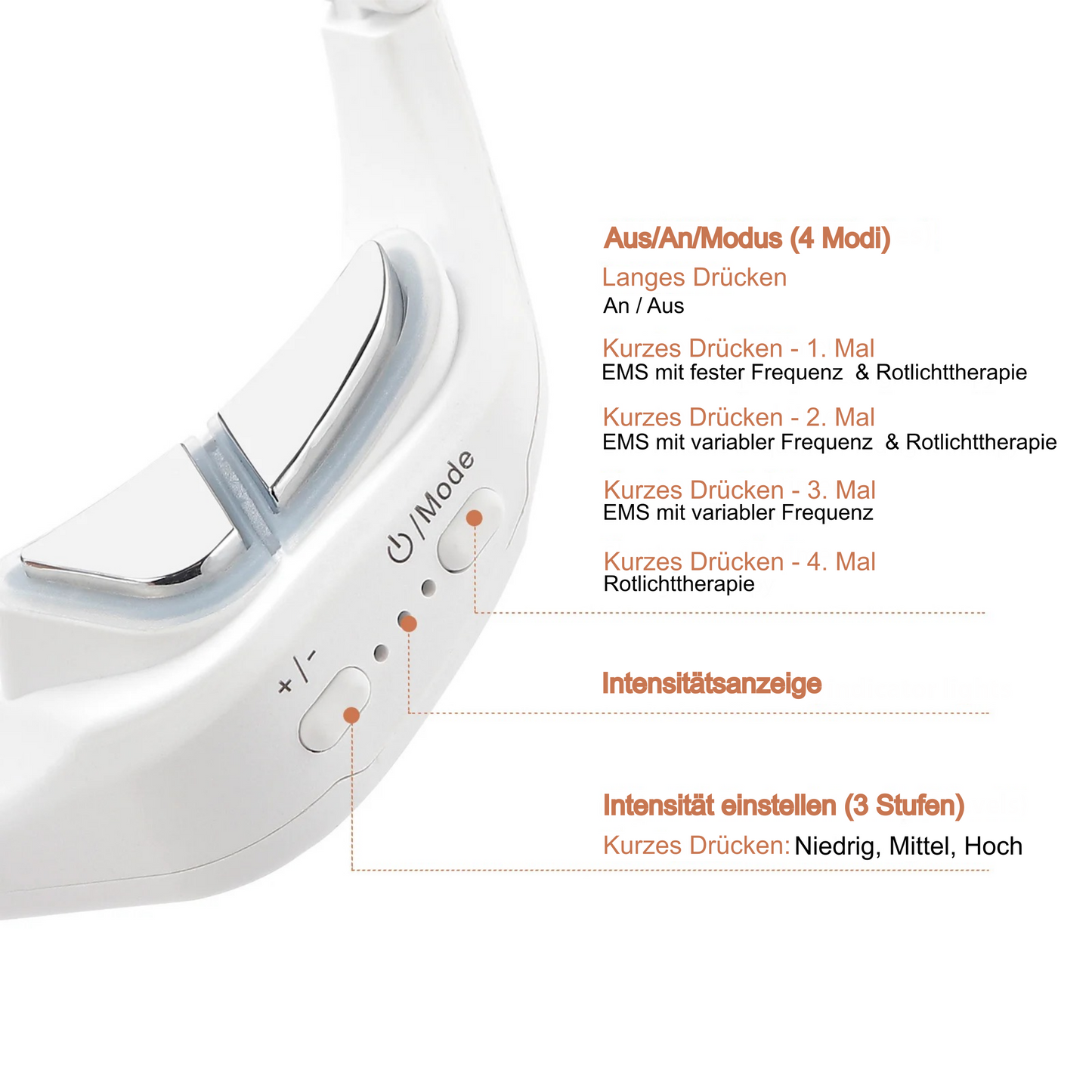 EMS & Rotlichttherapie Brille - Sofortige Linderung von Augenringen