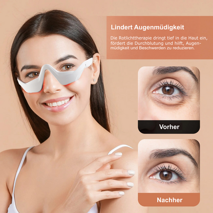 EMS & Rotlichttherapie Brille - Sofortige Linderung von Augenringen