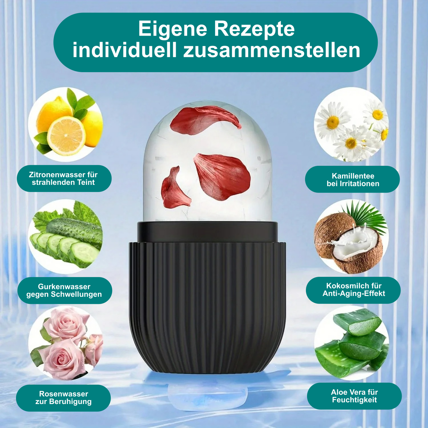 Eis Roller für das Gesicht – Kühlende Frische & belebte Haut